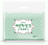 100sheets/pack Green Tea Facial Oil Blotting Sheets Paper